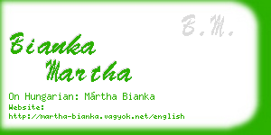 bianka martha business card