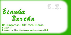 bianka martha business card